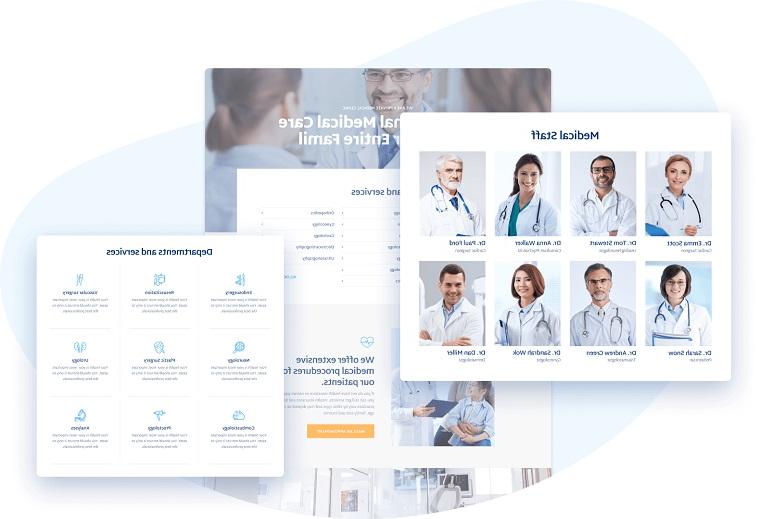 Medcenter -医生预约网站模板的元素